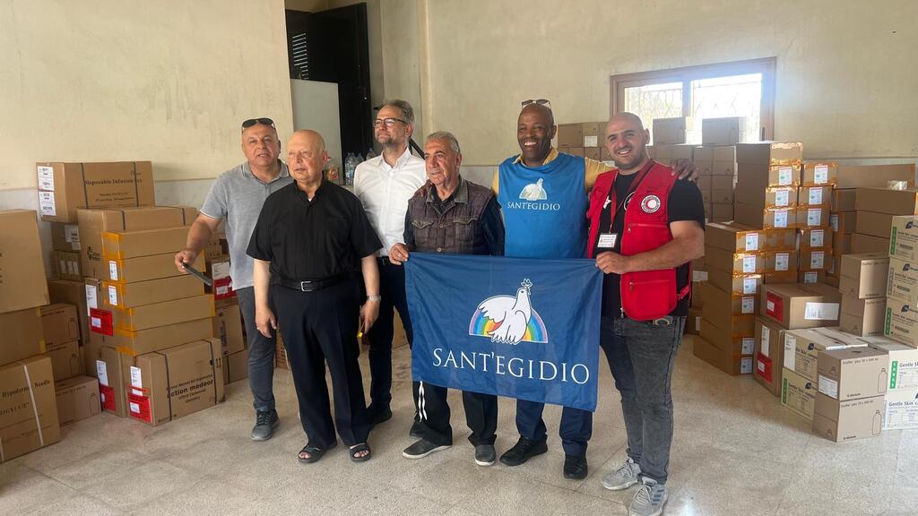 Eine Delegation von Sant'Egidio zu Besuch in Syrien, um humanitäre Hilfen zu übergeben